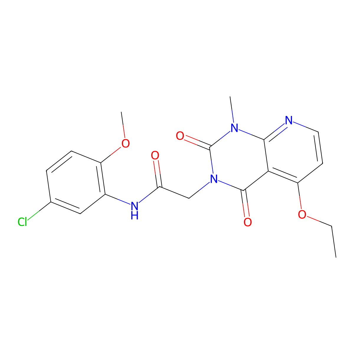 N-(5-chloro-2-methoxyphenyl)-2-(5-ethoxy-1-methyl-2,4-dioxo-1,2-dihydropyrido[2,3-d]pyrimidin-3(4H)-yl)acetamide molecular structure, CAS 1005299-23-9