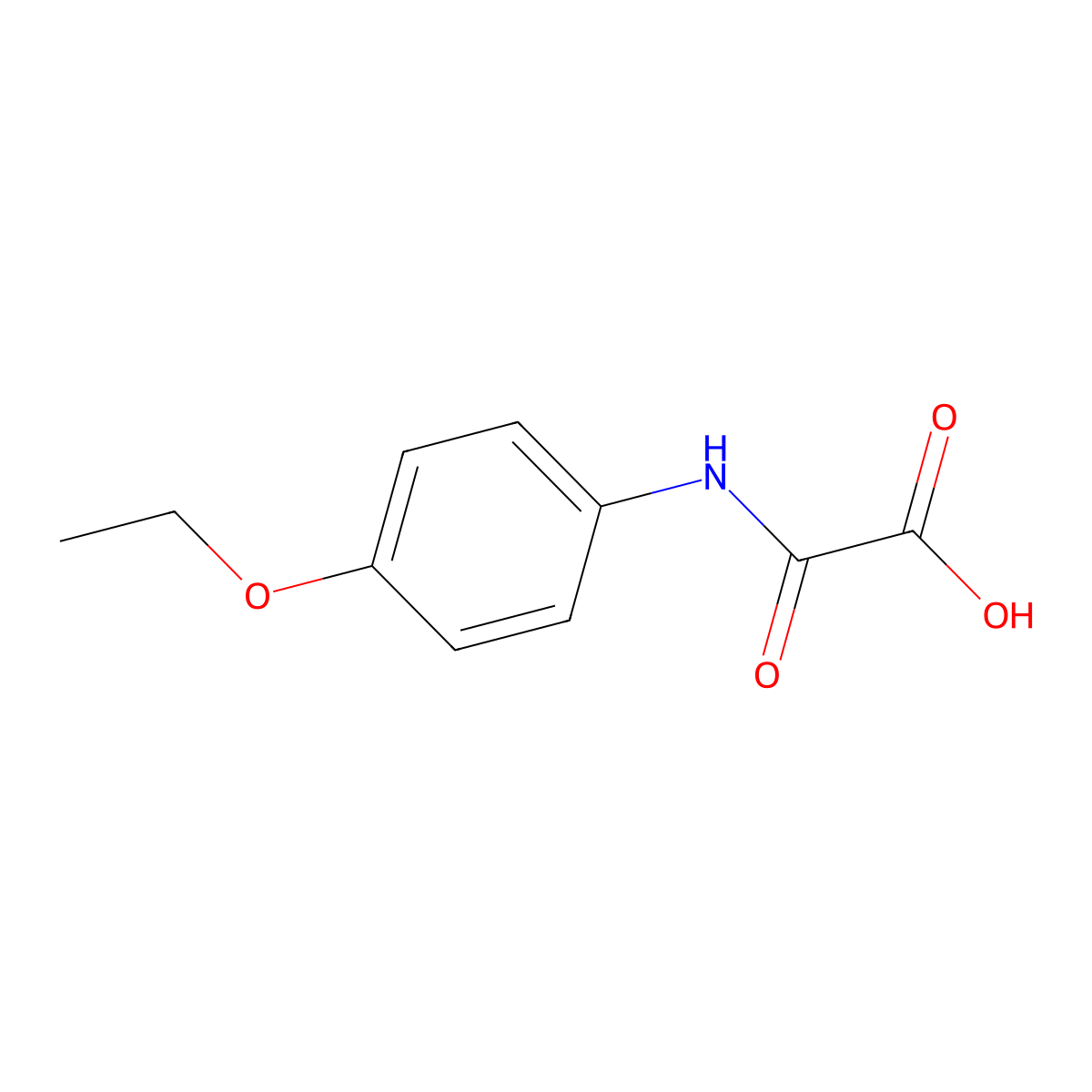(4-Ethoxyanilino)(oxo)acetic acid molecular structure, CAS 100530-42-5