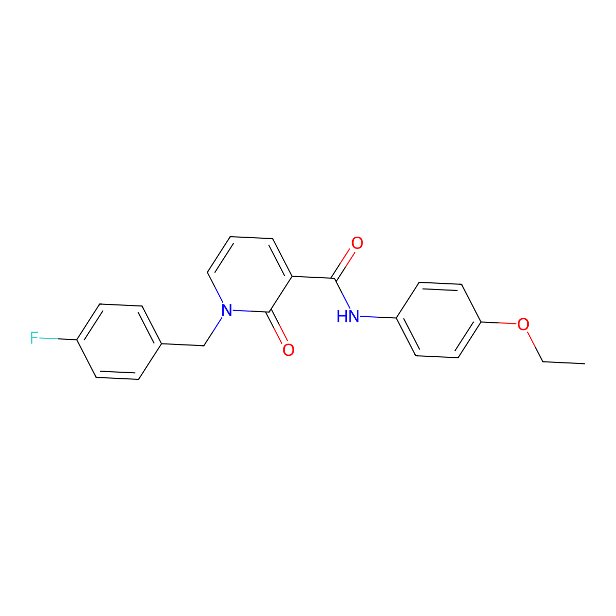 N-(4-ethoxyphenyl)-1-(4-fluorobenzyl)-2-oxo-1,2-dihydropyridine-3-carboxamide molecular structure, CAS 1005300-24-2