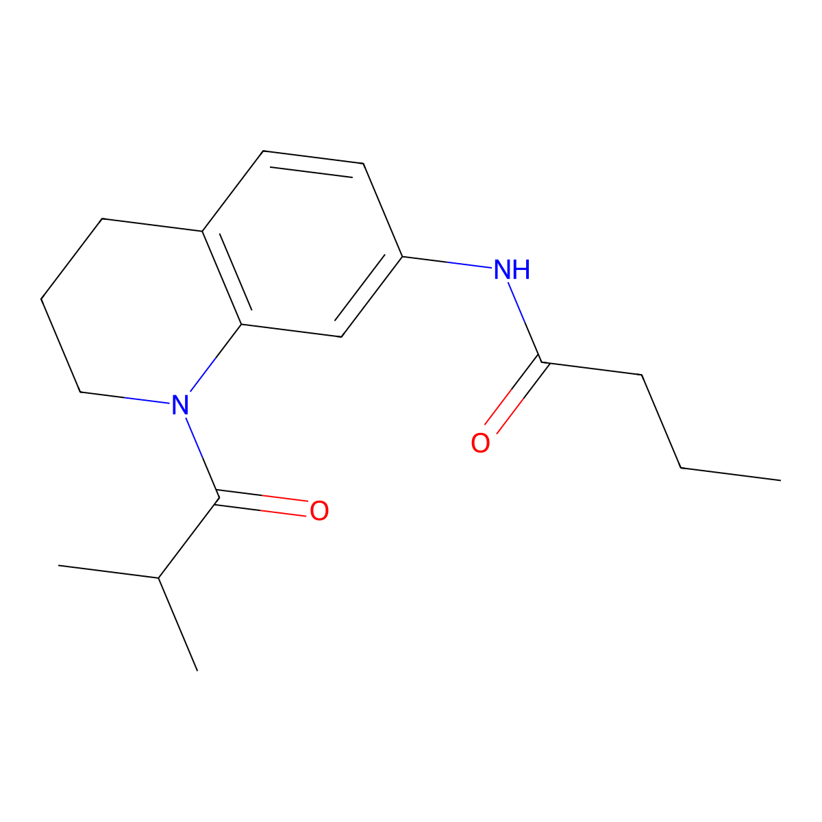 N-[1-(2-methylpropanoyl)-3,4-dihydro-2H-quinolin-7-yl]butanamide molecular structure, CAS 1005301-06-3