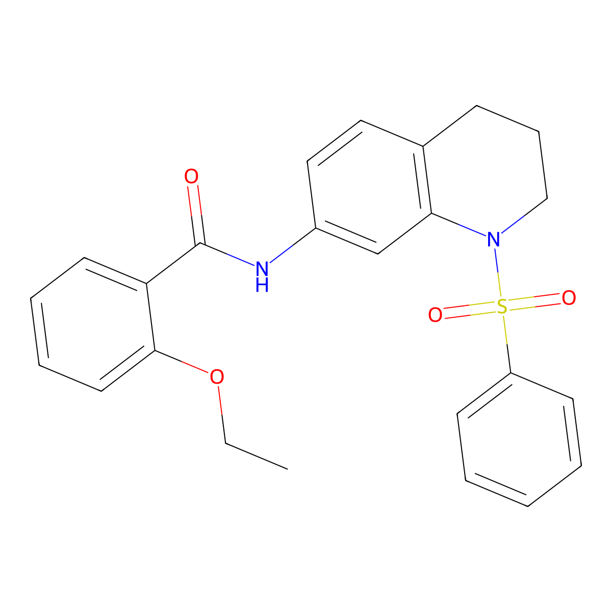 2-ethoxy-N-(1-(phenylsulfonyl)-1,2,3,4-tetrahydroquinolin-7-yl)benzamide molecular structure, CAS 1005301-33-6