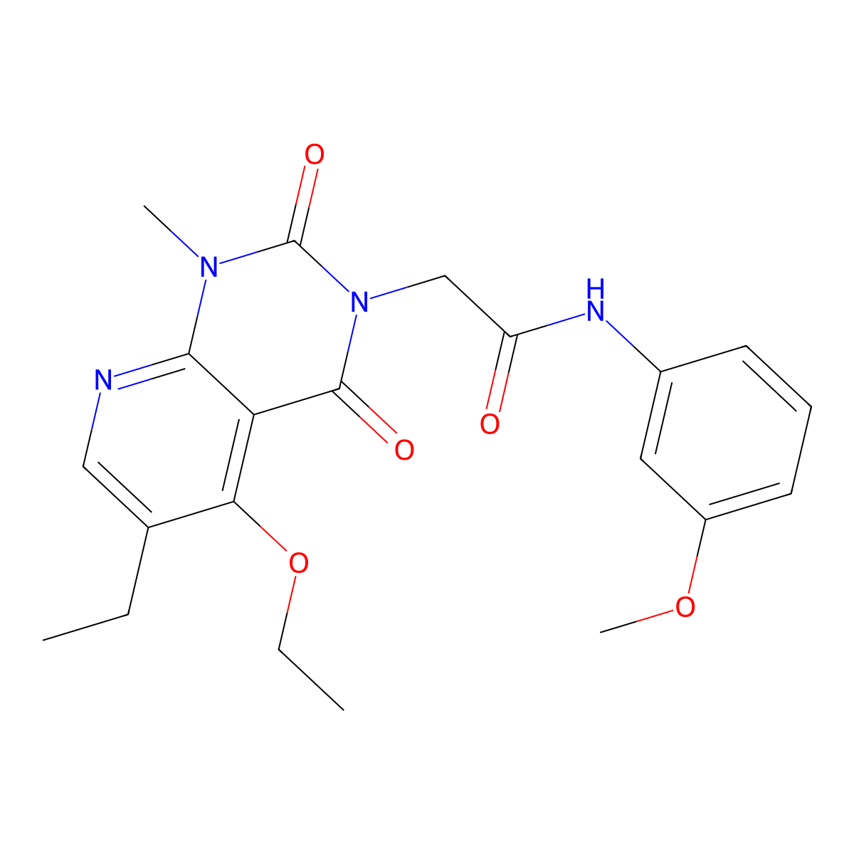 2-(5-ethoxy-6-ethyl-1-methyl-2,4-dioxo-1,2-dihydropyrido[2,3-d]pyrimidin-3(4H)-yl)-N-(3-methoxyphenyl)acetamide molecular structure, CAS 1005303-48-9