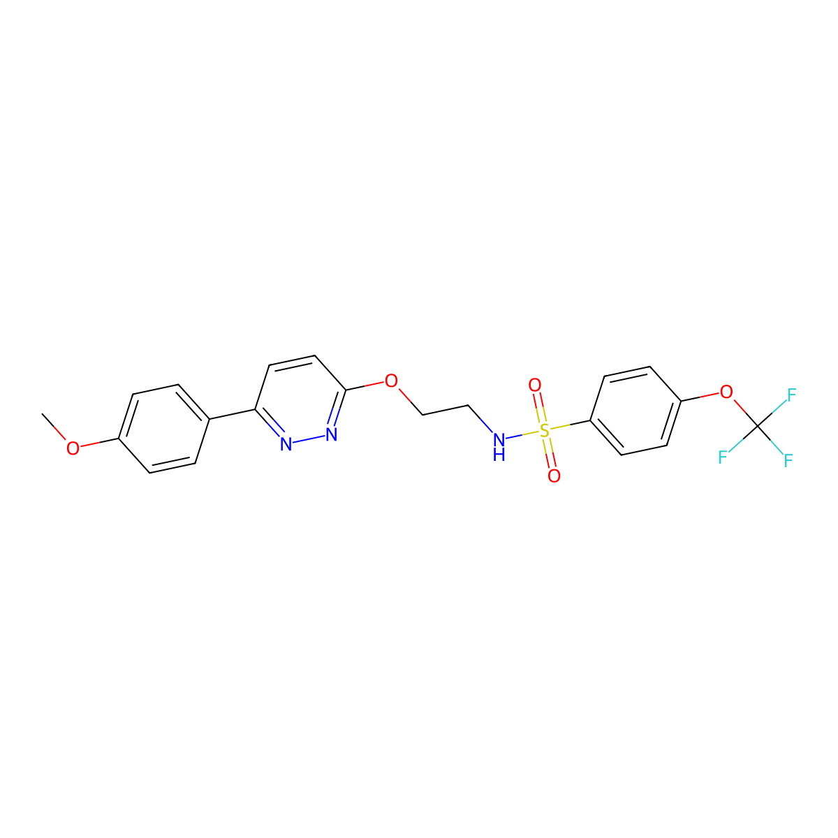 N-(2-((6-(4-methoxyphenyl)pyridazin-3-yl)oxy)ethyl)-4-(trifluoromethoxy)benzenesulfonamide molecular structure, CAS 1005303-90-1
