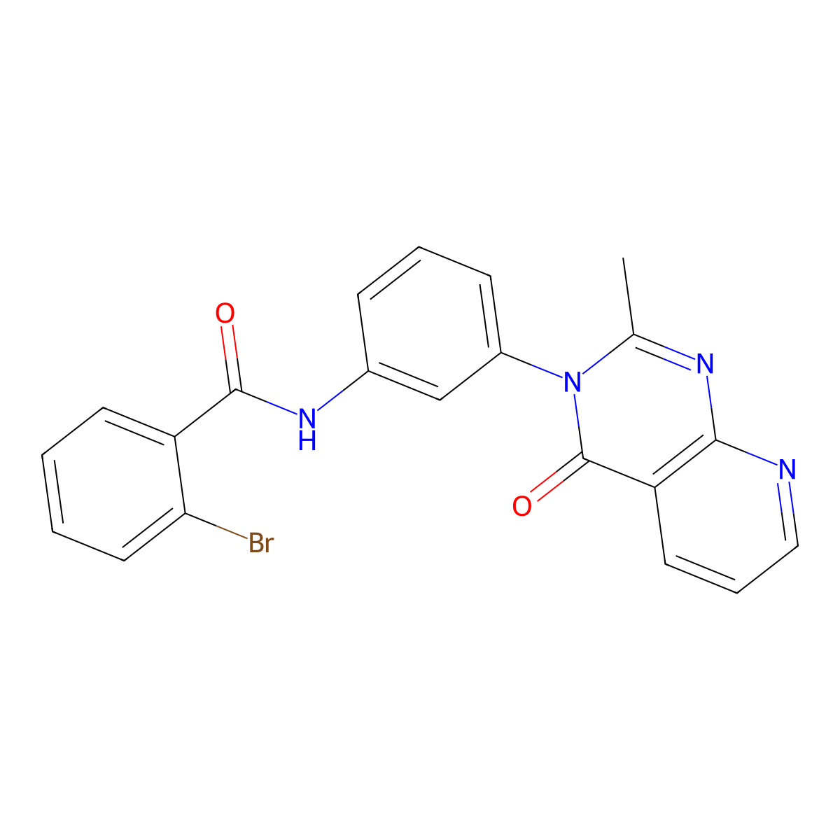 2-bromo-N-(3-(2-methyl-4-oxopyrido[2,3-d]pyrimidin-3(4H)-yl)phenyl)benzamide molecular structure, CAS 1005304-75-5