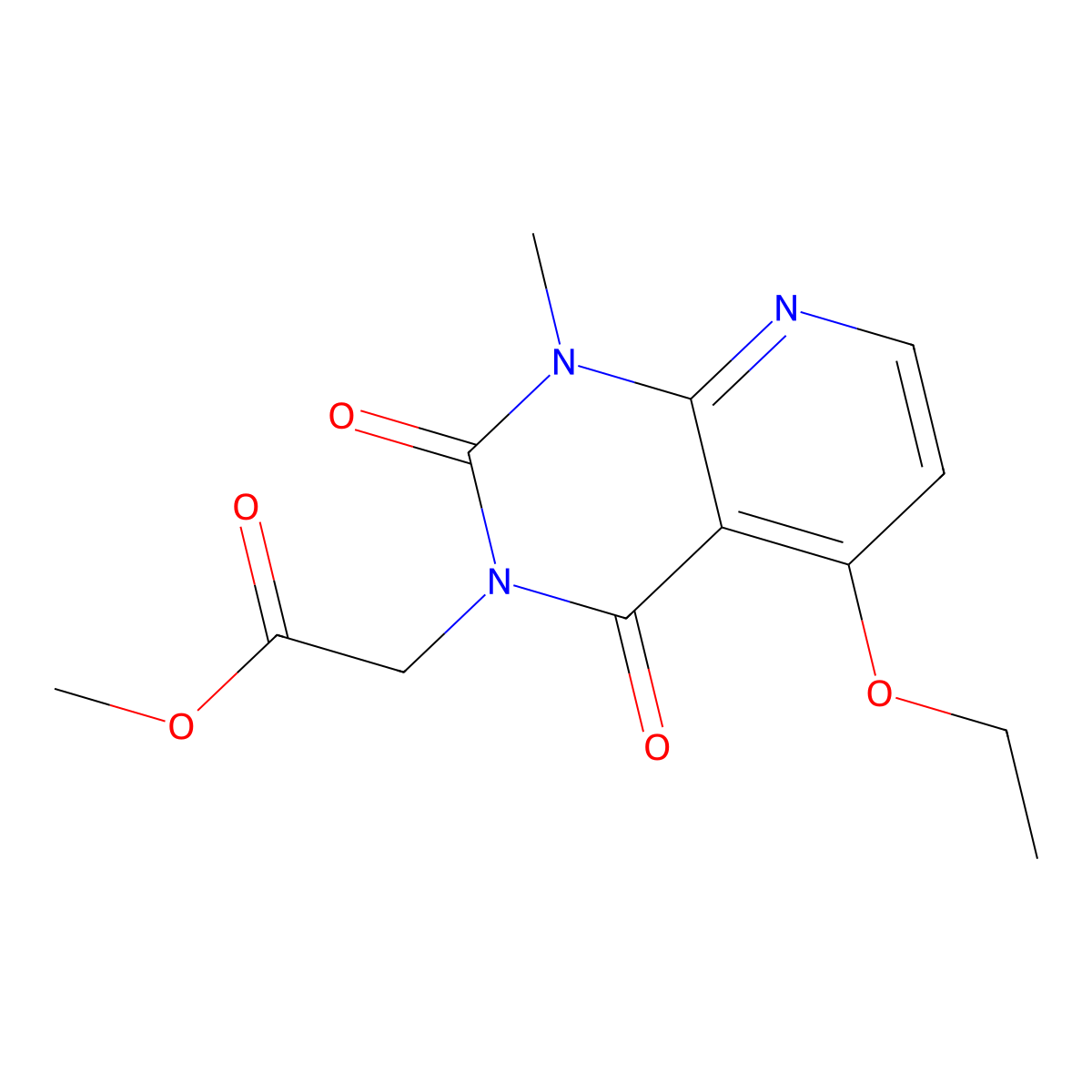 methyl 2-(5-ethoxy-1-methyl-2,4-dioxo-1,2-dihydropyrido[2,3-d]pyrimidin-3(4H)-yl)acetate molecular structure, CAS 1005304-82-4