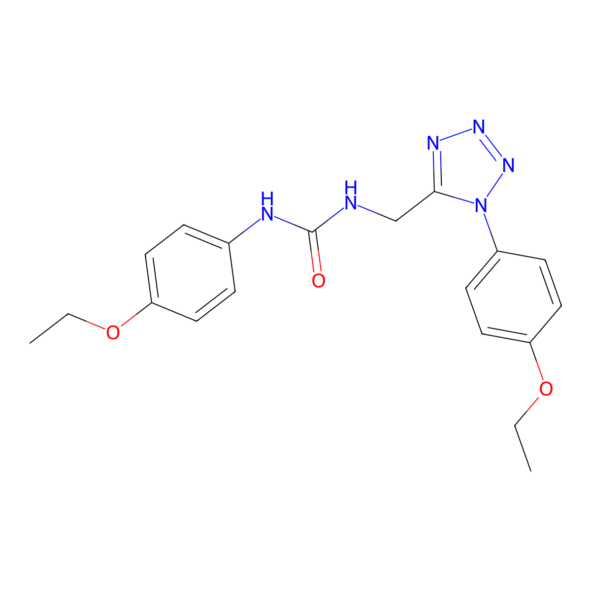 1-(4-ethoxyphenyl)-3-{[1-(4-ethoxyphenyl)-1H-1,2,3,4-tetrazol-5-yl]methyl}urea molecular structure, CAS 1005306-87-5