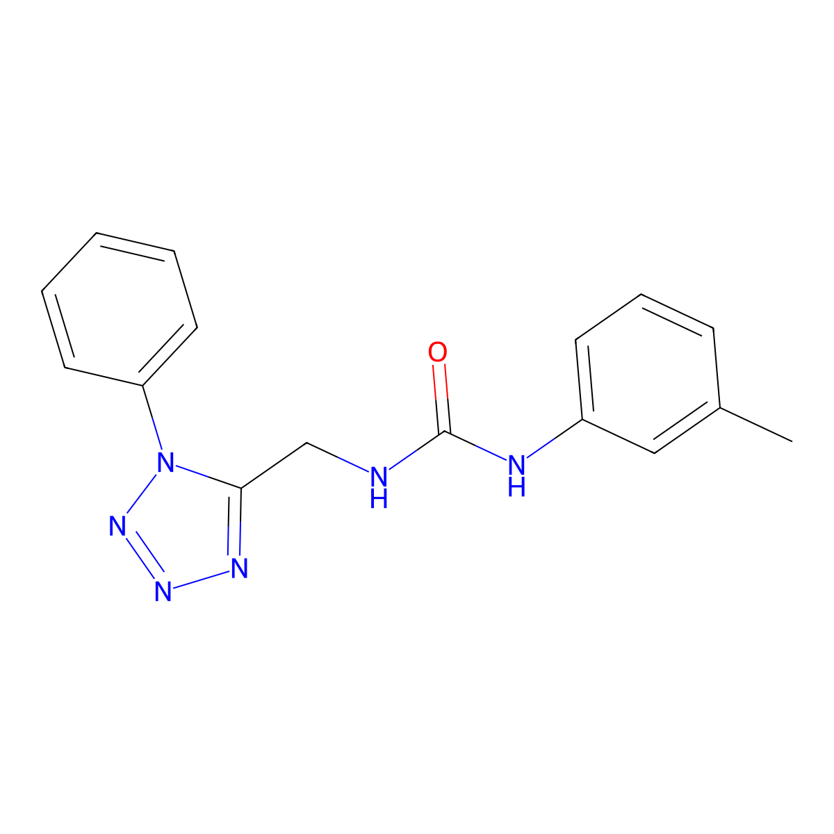 1-((1-phenyl-1H-tetrazol-5-yl)methyl)-3-(m-tolyl)urea molecular structure, CAS 1005306-93-3