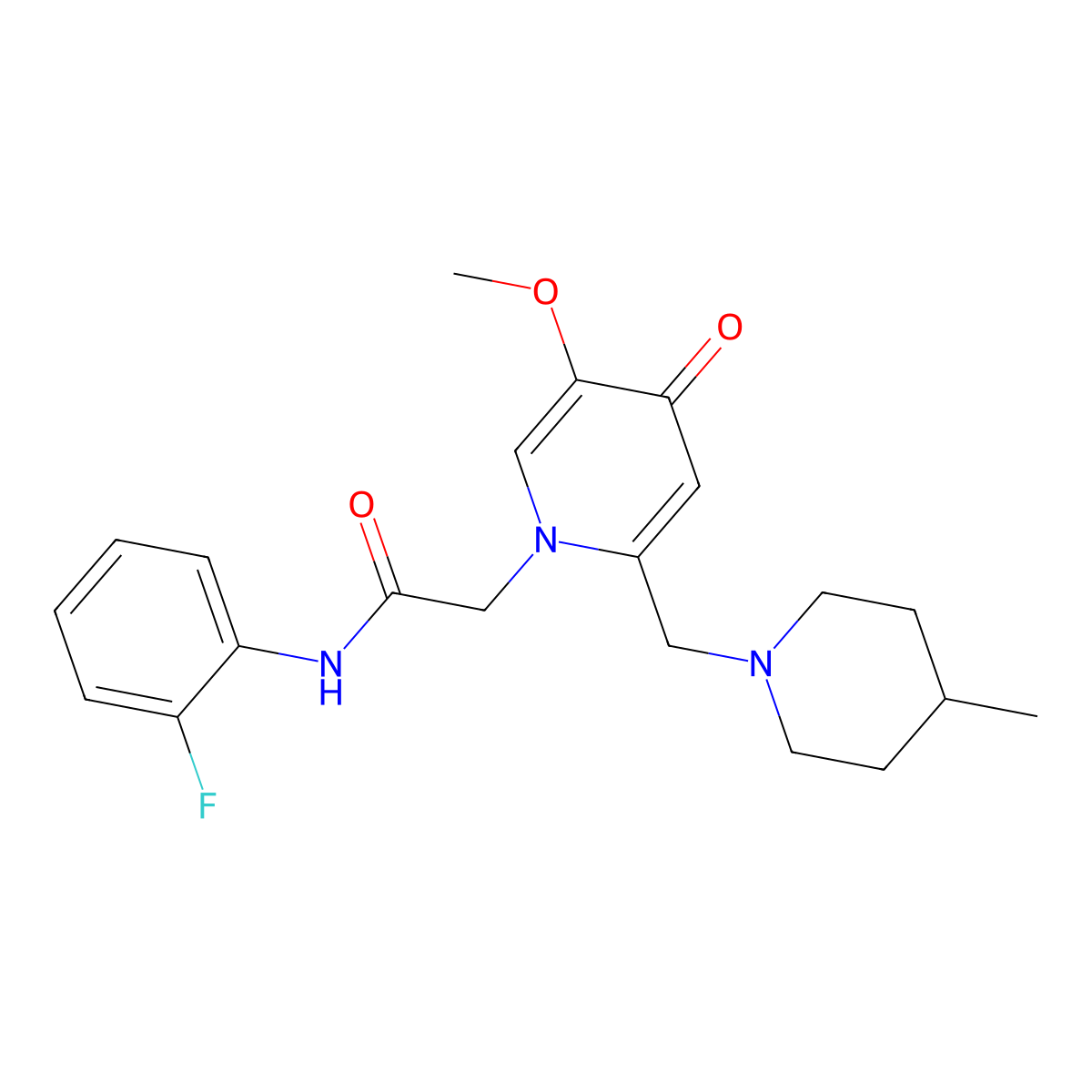 N-(2-fluorophenyl)-2-(5-methoxy-2-((4-methylpiperidin-1-yl)methyl)-4-oxopyridin-1(4H)-yl)acetamide molecular structure, CAS 1005307-54-9