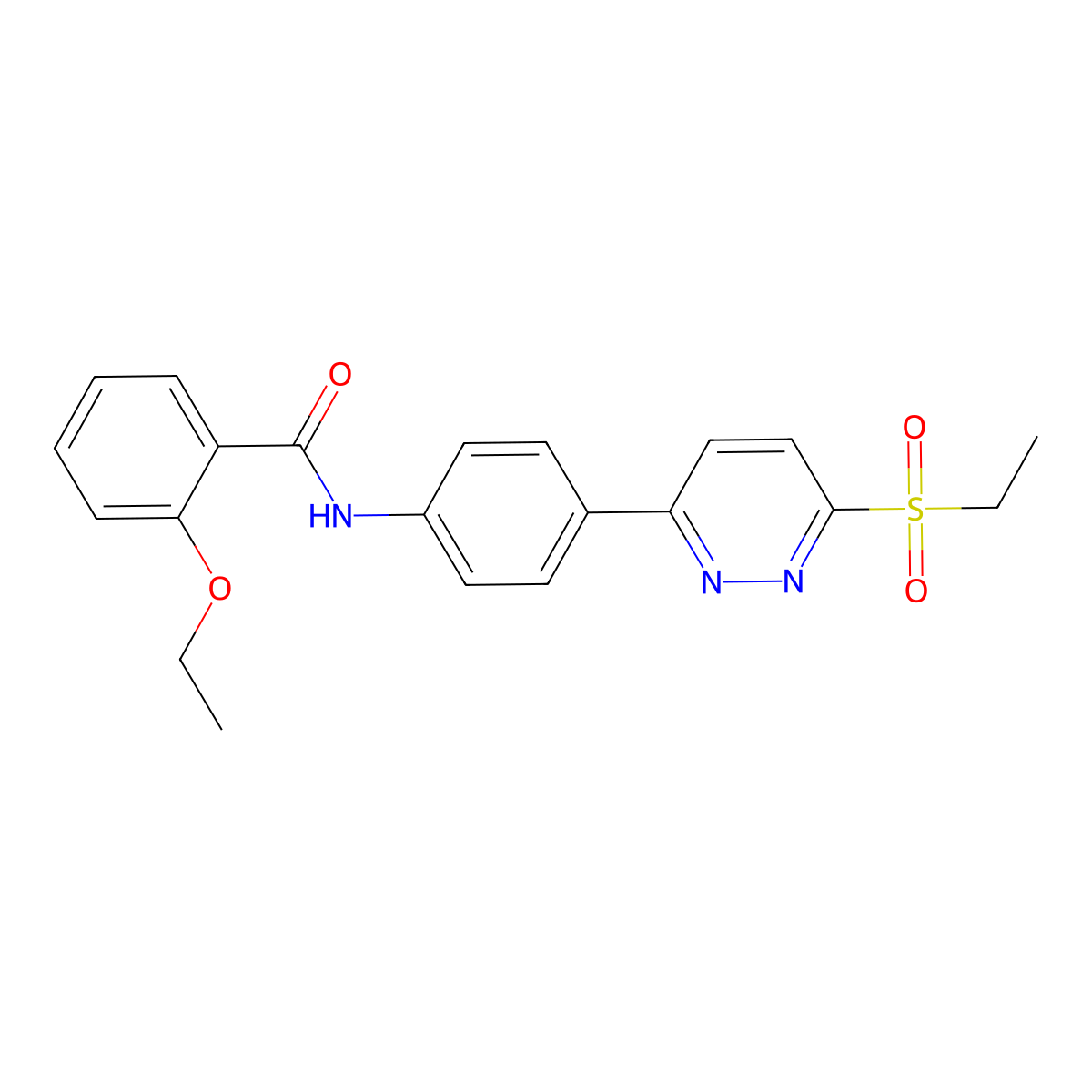 2-ethoxy-N-(4-(6-(ethylsulfonyl)pyridazin-3-yl)phenyl)benzamide molecular structure, CAS 1005307-96-9