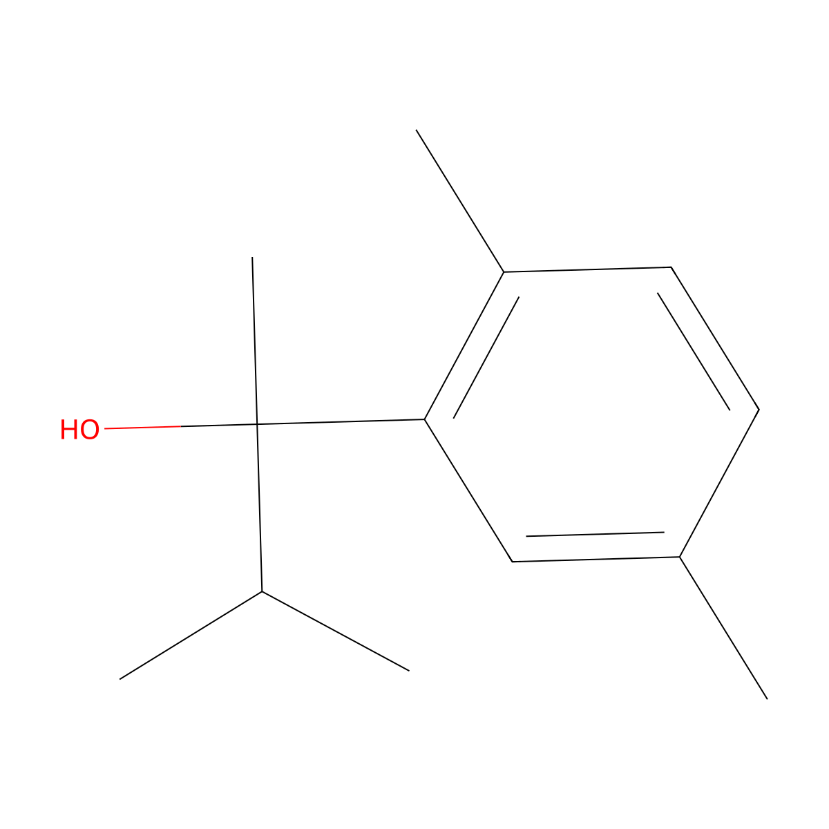 2-(2,5-Dimethylphenyl)-3-methyl-butan-2-ol molecular structure, CAS 100532-14-7