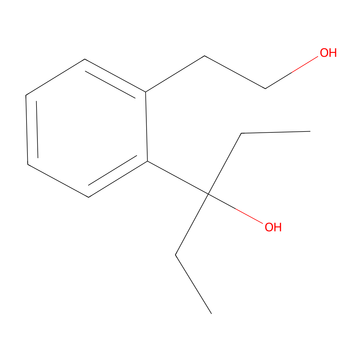 3-[2-(2-Hydroxyethyl)phenyl]pentan-3-ol molecular structure, CAS 100532-68-1
