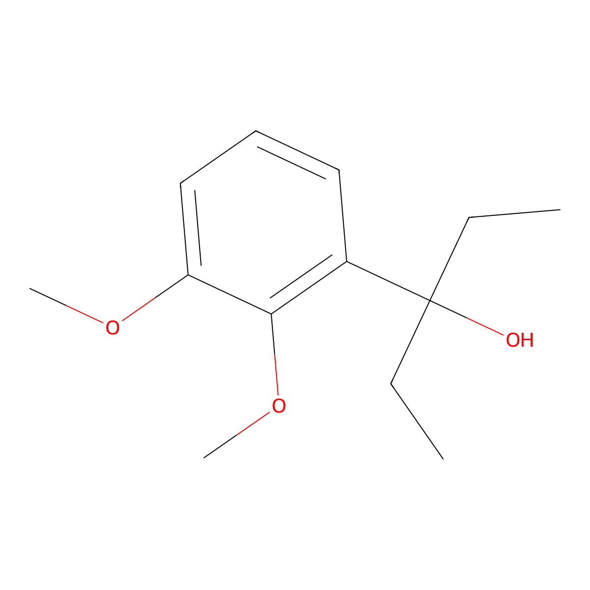 3-(2,3-Dimethoxyphenyl)pentan-3-ol molecular structure, CAS 100533-08-2