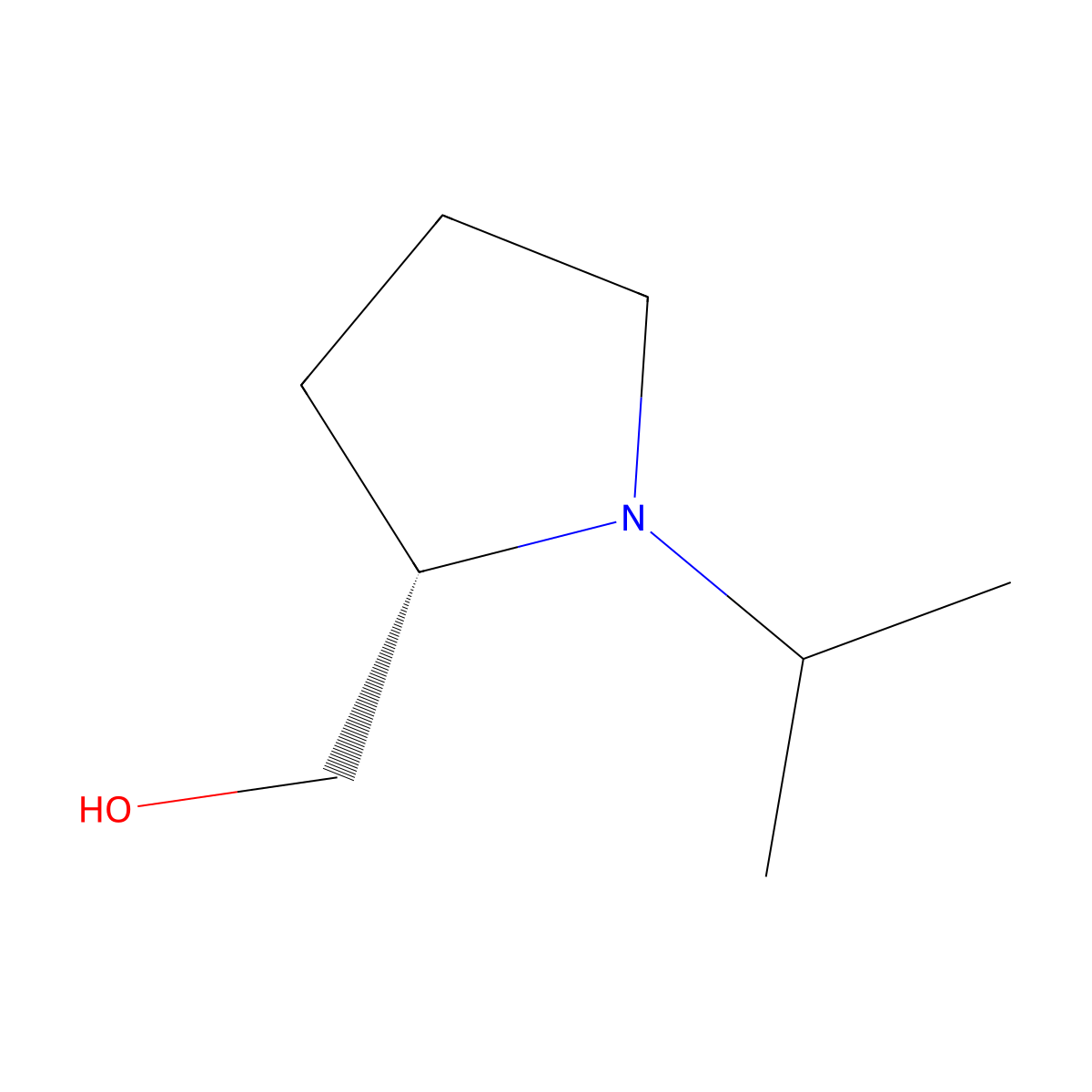 (2S)-1-(1-Methylethyl)-2-pyrrolidinemethanol molecular structure, CAS 1005337-07-4