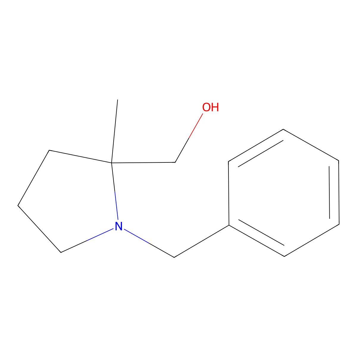 [(2S)-1-benzyl-2-methyl-pyrrolidin-2-yl]methanol molecular structure, CAS 1005337-12-1