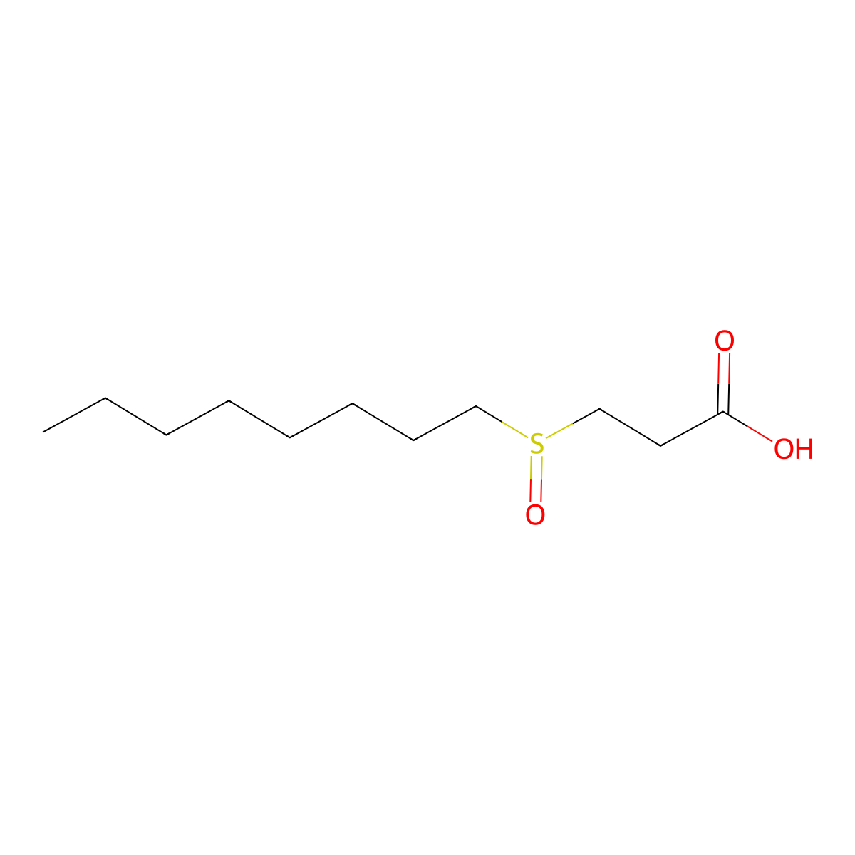 3-(Octylsulfinyl)propanoic acid molecular structure, CAS 100534-51-8