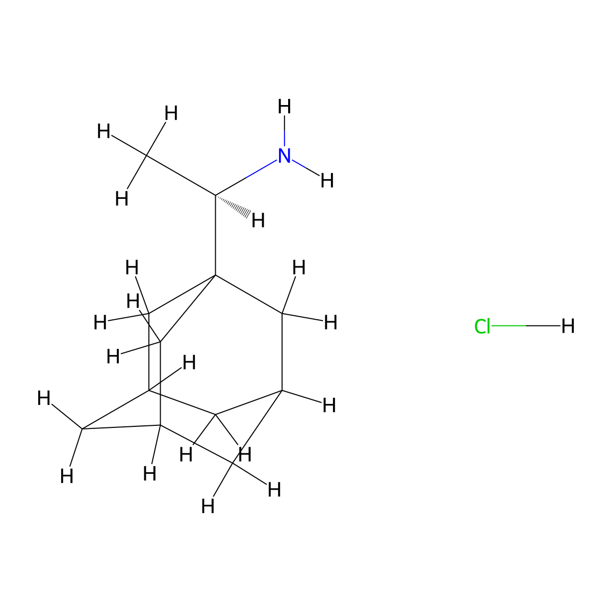 (1R)-1-(adamantan-1-yl)ethan-1-amine hydrochloride molecular structure, CAS 1005341-52-5