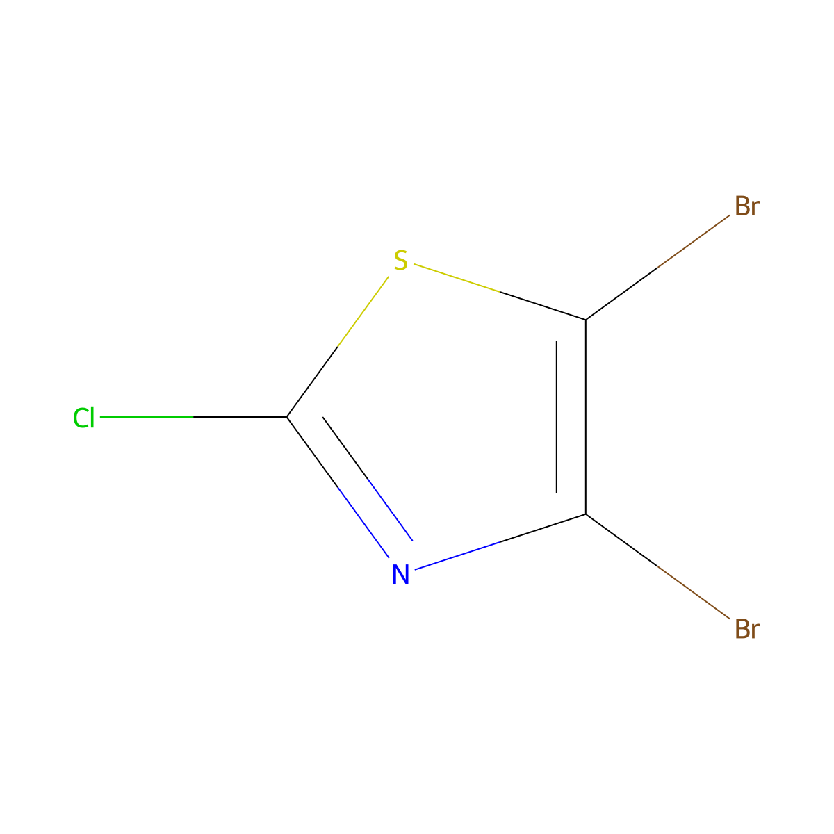 4,5-Dibromo-2-chloro-1,3-thiazole molecular structure, CAS 1005346-25-7