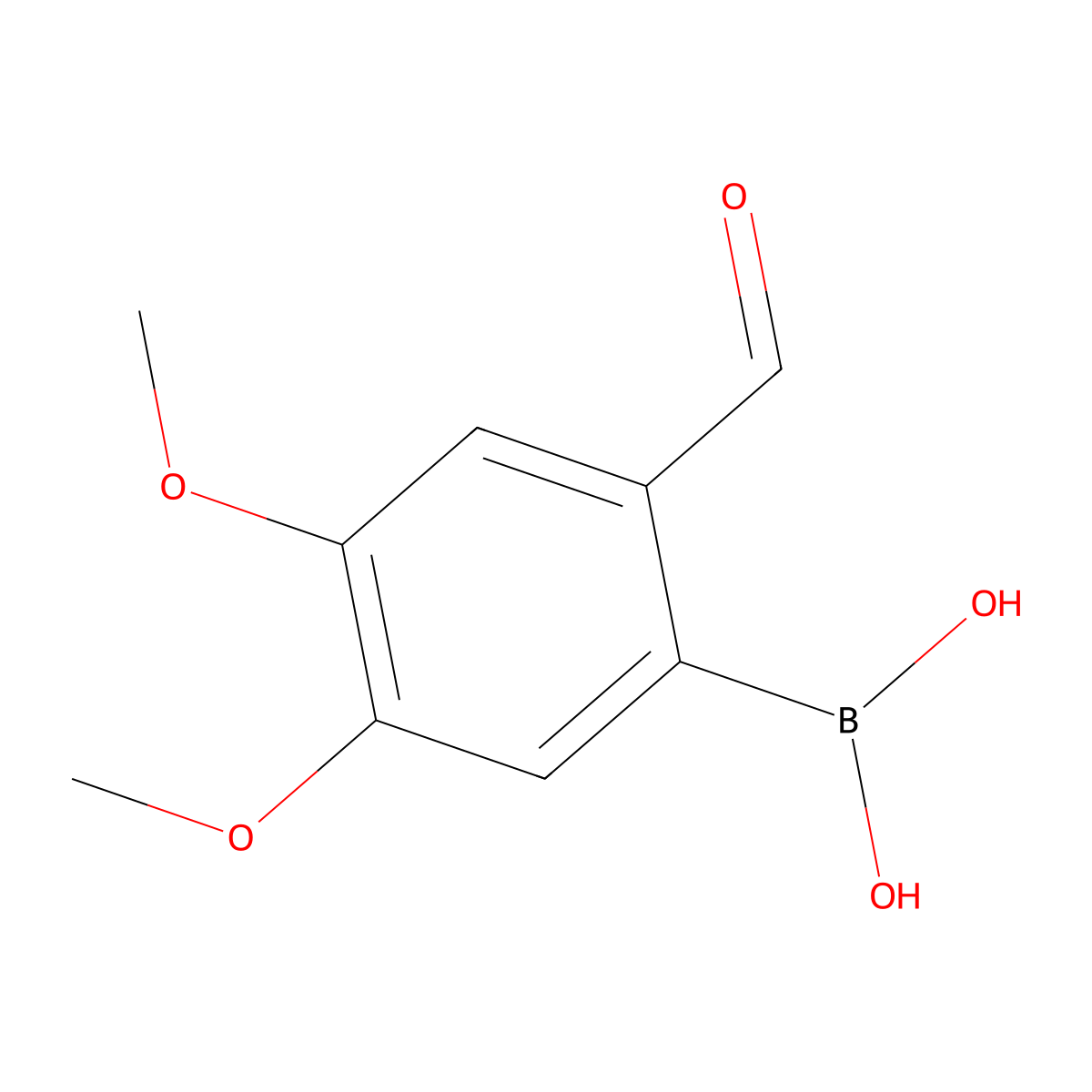 (2-Formyl-4,5-dimethoxyphenyl)boronic acid molecular structure, CAS 1005346-96-2