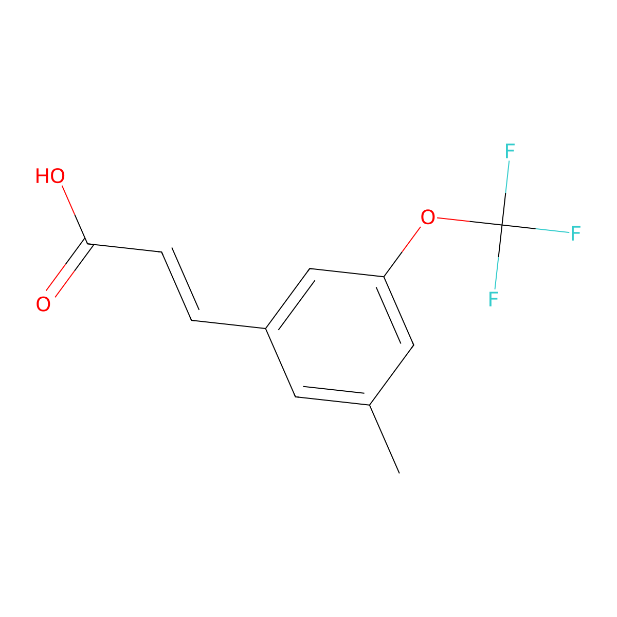 3-Methyl-5-(trifluoromethoxy)cinnamic acid molecular structure, CAS 1005378-68-6