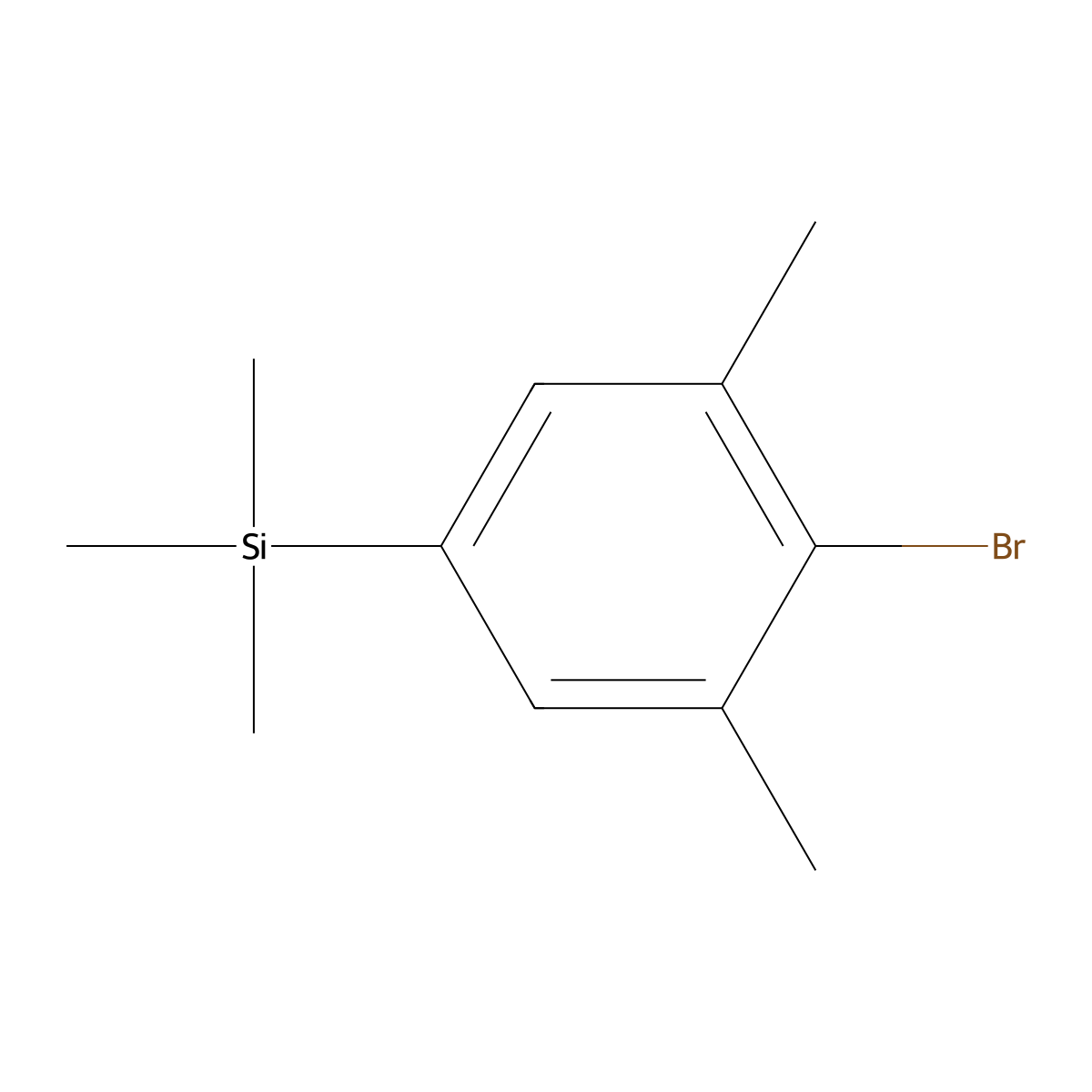 (4-Bromo-3,5-dimethylphenyl)trimethylsilane molecular structure, CAS 1005391-72-9