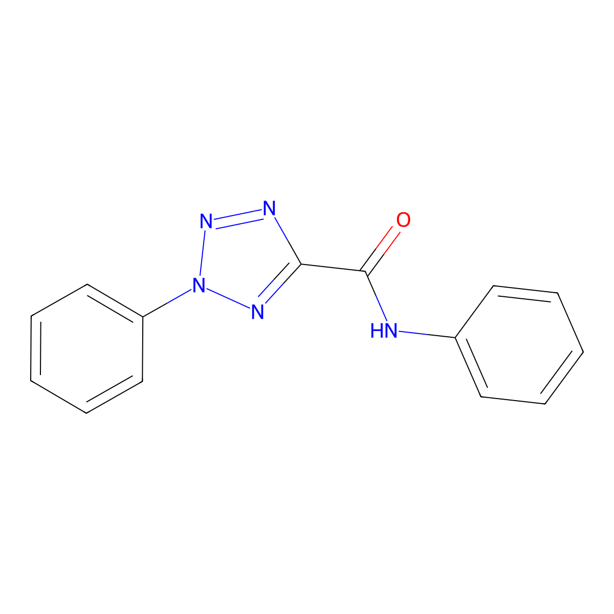 N,2-diphenyl-2H-tetrazole-5-carboxamide molecular structure, CAS 100541-97-7