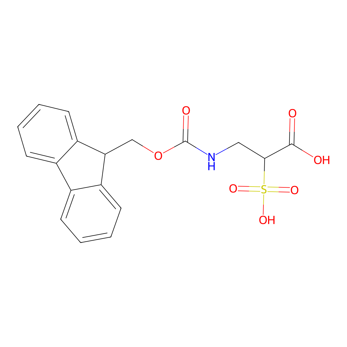 (SR)-3-(9-Fluorenylmethyloxycarbonylamino)-2-sulfo-propanoic acid molecular structure, CAS 1005412-03-2