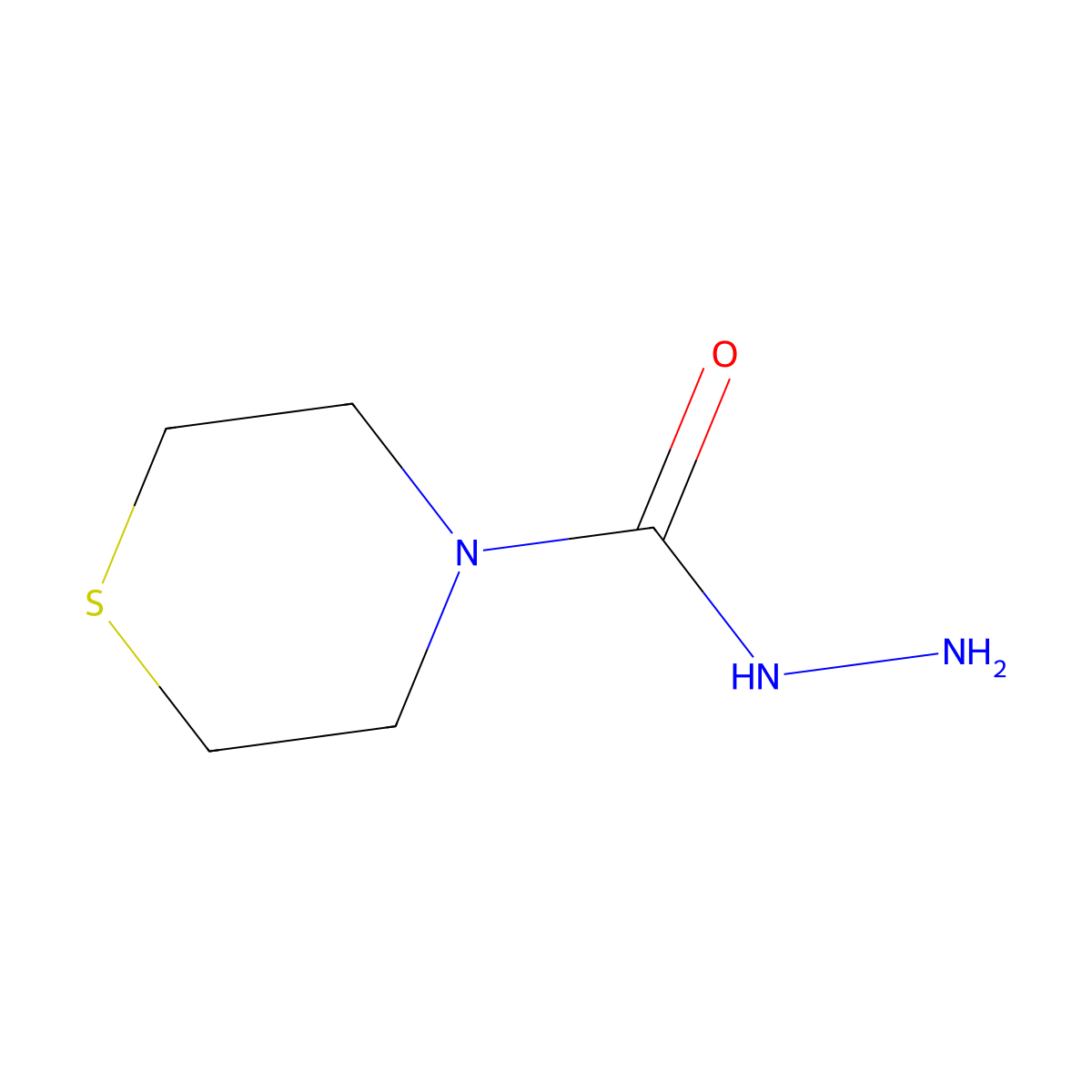 Thiomorpholine-4-carbohydrazide molecular structure, CAS 1005420-44-9