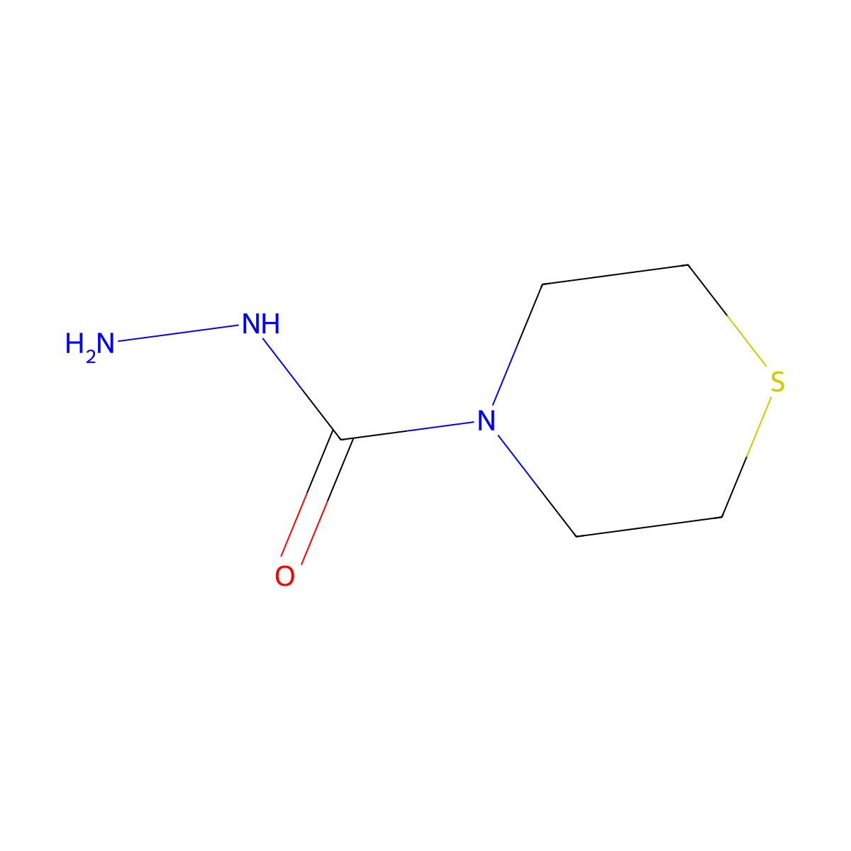 Thiomorpholine-4-carbohydrazide molecular structure, CAS 1005420-44-9