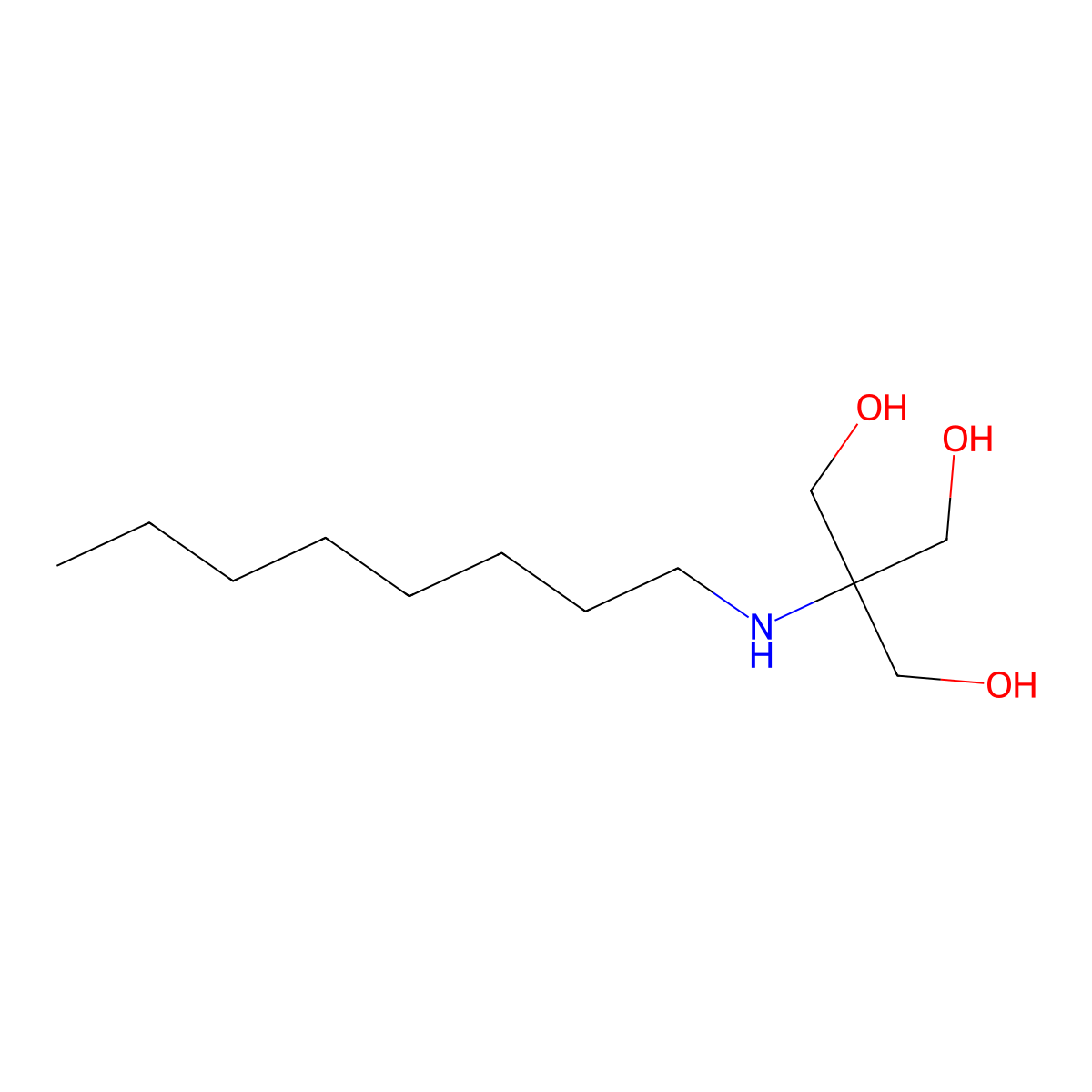 2-(Hydroxymethyl)-2-(octylamino)propane-1,3-diol molecular structure, CAS 100543-12-2