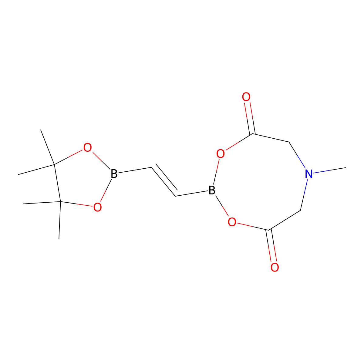 Trans-2-(pinacol boronate)vinylboronic acid mida ester molecular structure, CAS 1005452-32-3
