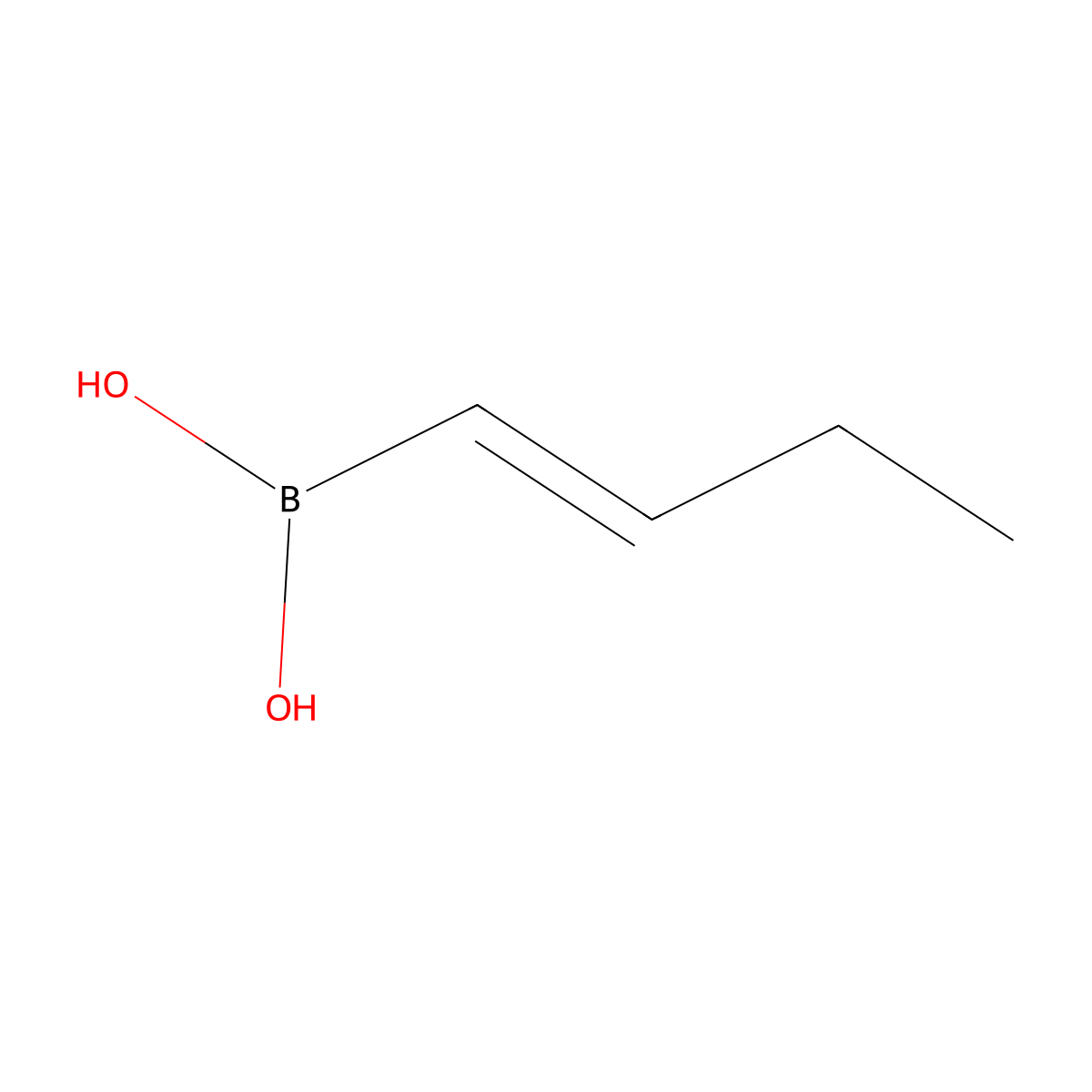 1-Butenylboronic acid molecular structure, CAS 1005452-36-7