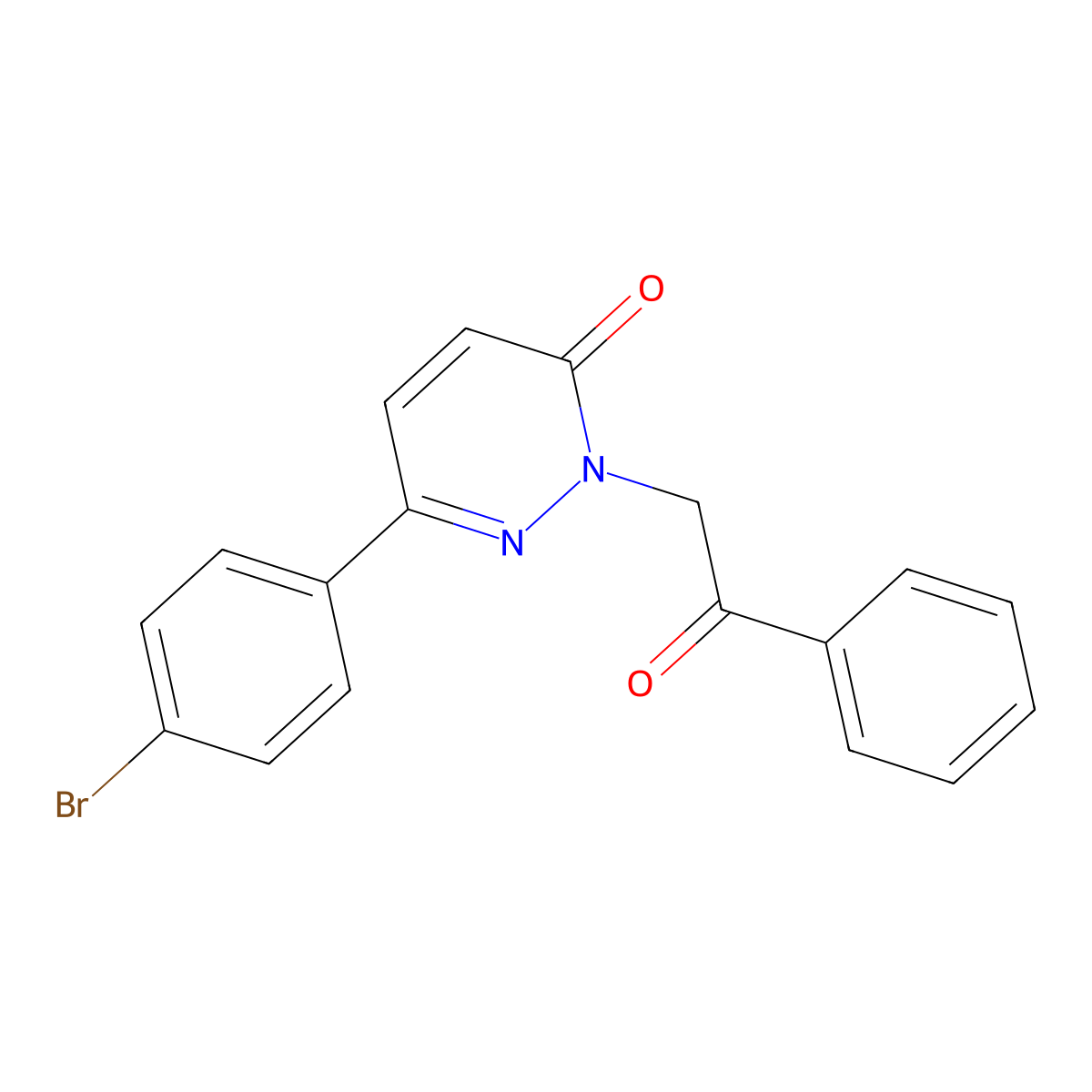6-(4-bromophenyl)-2-(2-oxo-2-phenylethyl)pyridazin-3(2H)-one molecular structure, CAS 1005455-31-1