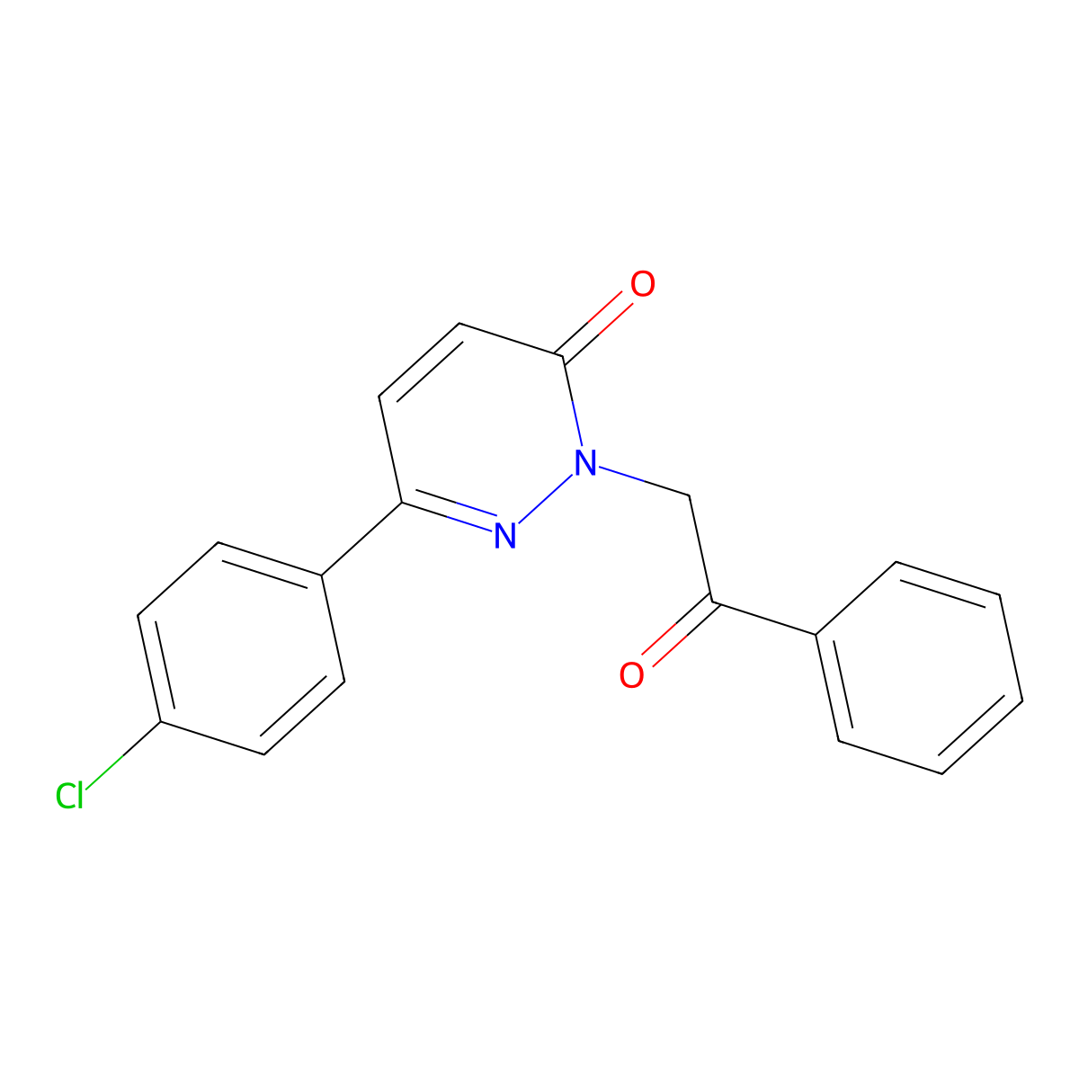 6-(4-chlorophenyl)-2-(2-oxo-2-phenylethyl)pyridazin-3(2H)-one molecular structure, CAS 1005455-32-2