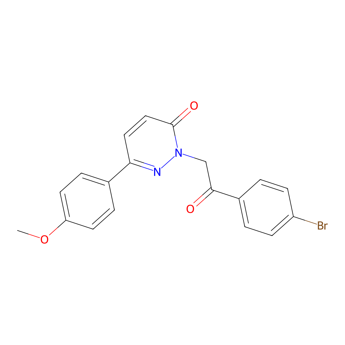 2-[2-(4-bromophenyl)-2-oxoethyl]-6-(4-methoxyphenyl)pyridazin-3(2H)-one molecular structure, CAS 1005455-35-5