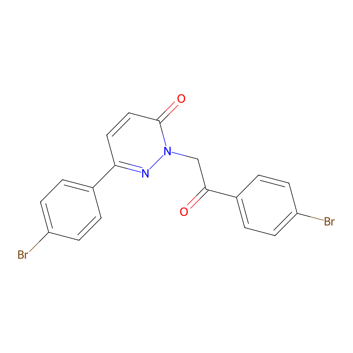 6-(4-bromophenyl)-2-[2-(4-bromophenyl)-2-oxoethyl]pyridazin-3(2H)-one molecular structure, CAS 1005455-36-6