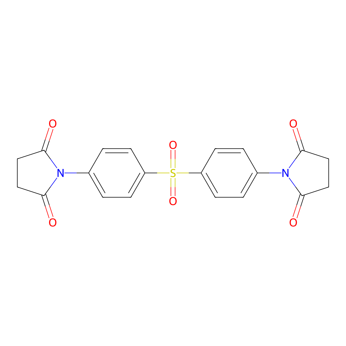 1-[4-[4-(2,5-Dioxopyrrolidin-1-yl)phenyl]sulfonylphenyl]pyrrolidine-2,5-dione molecular structure, CAS 100546-12-1