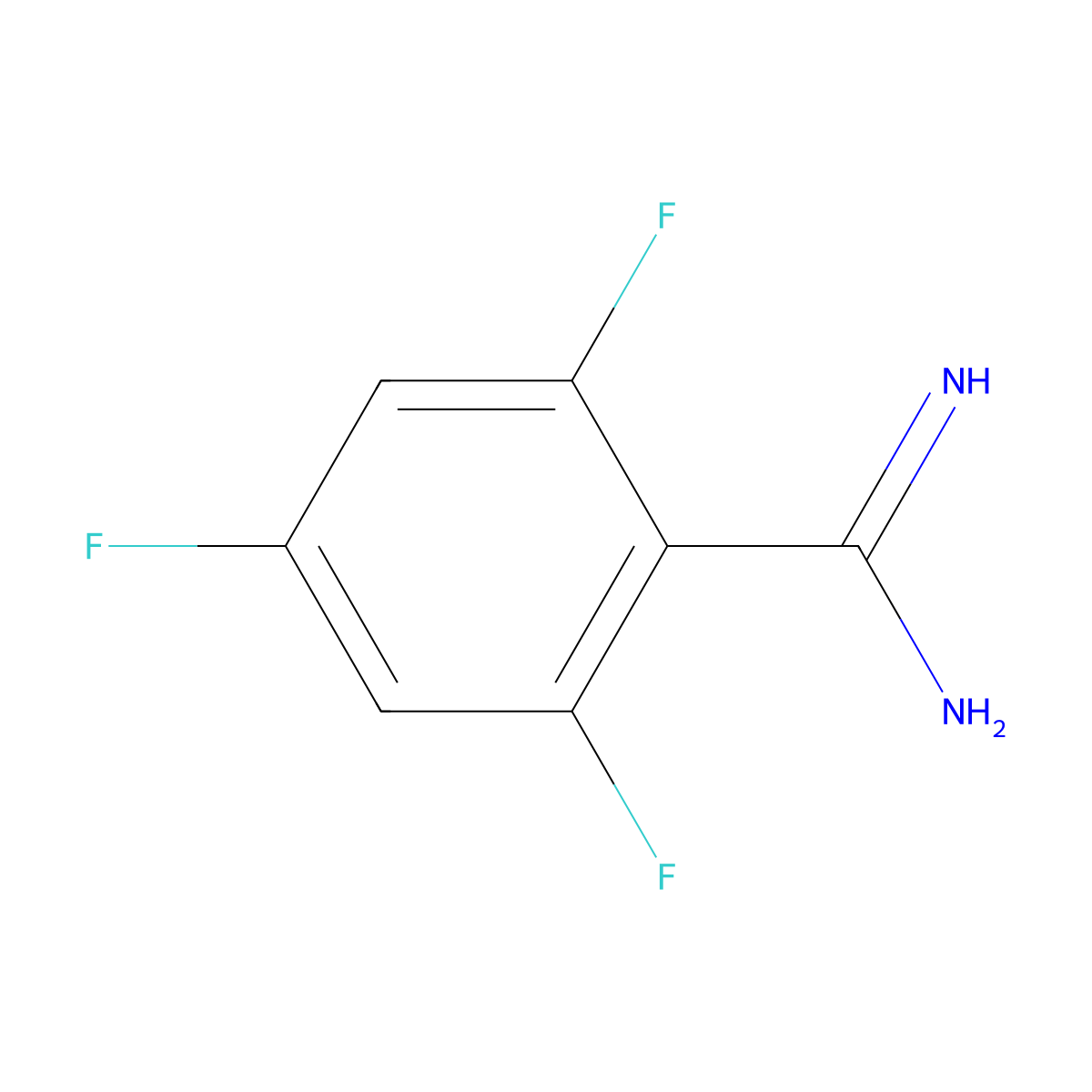 2,4,6-Trifluorobenzimidamide molecular structure, CAS 1005460-15-0