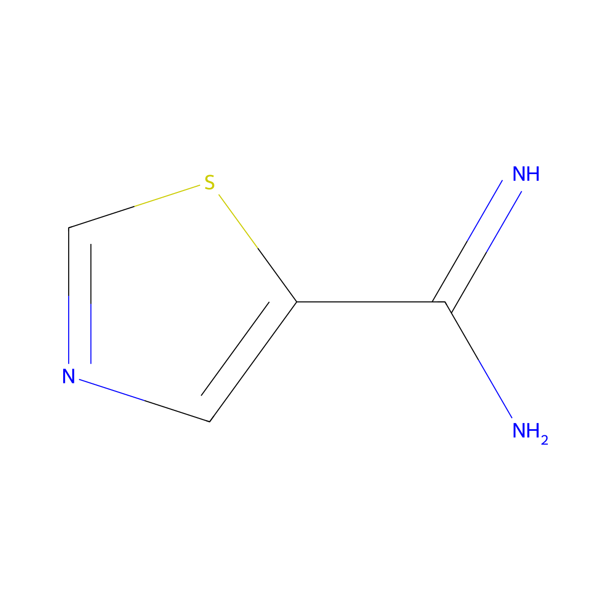 1,3-Thiazole-5-carboximidamide molecular structure, CAS 1005460-18-3