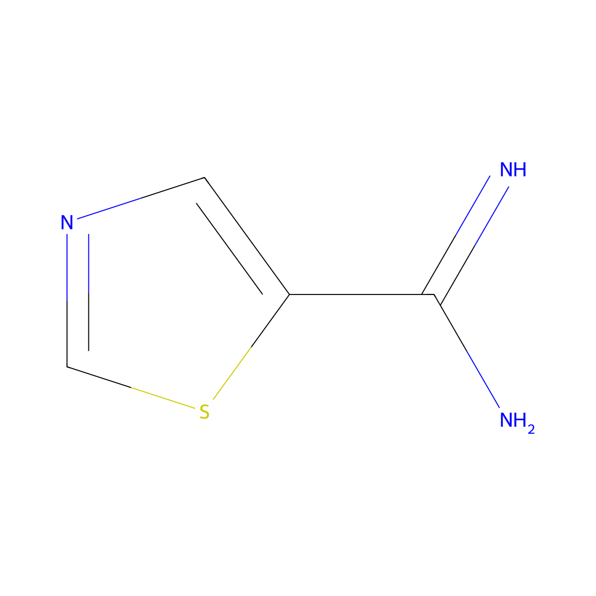 1,3-Thiazole-5-carboximidamide molecular structure, CAS 1005460-18-3