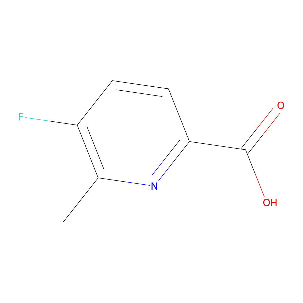 5-Fluoro-6-methylpyridine-2-carboxylic acid molecular structure, CAS 1005474-88-3