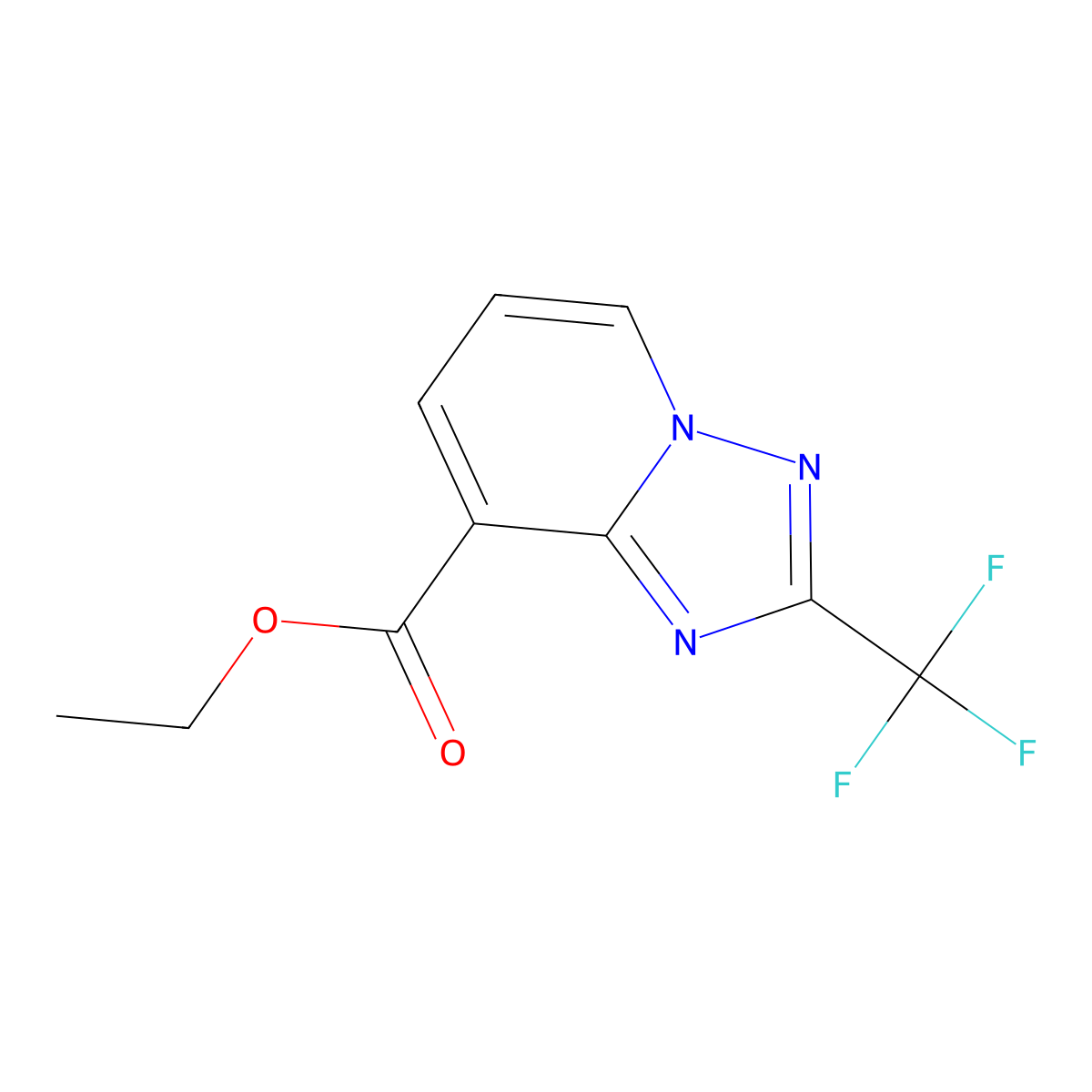 Ethyl 2-(trifluoromethyl)-[1,2,4]triazolo[1,5-A]pyridine-8-carboxylate molecular structure, CAS 1005475-46-6