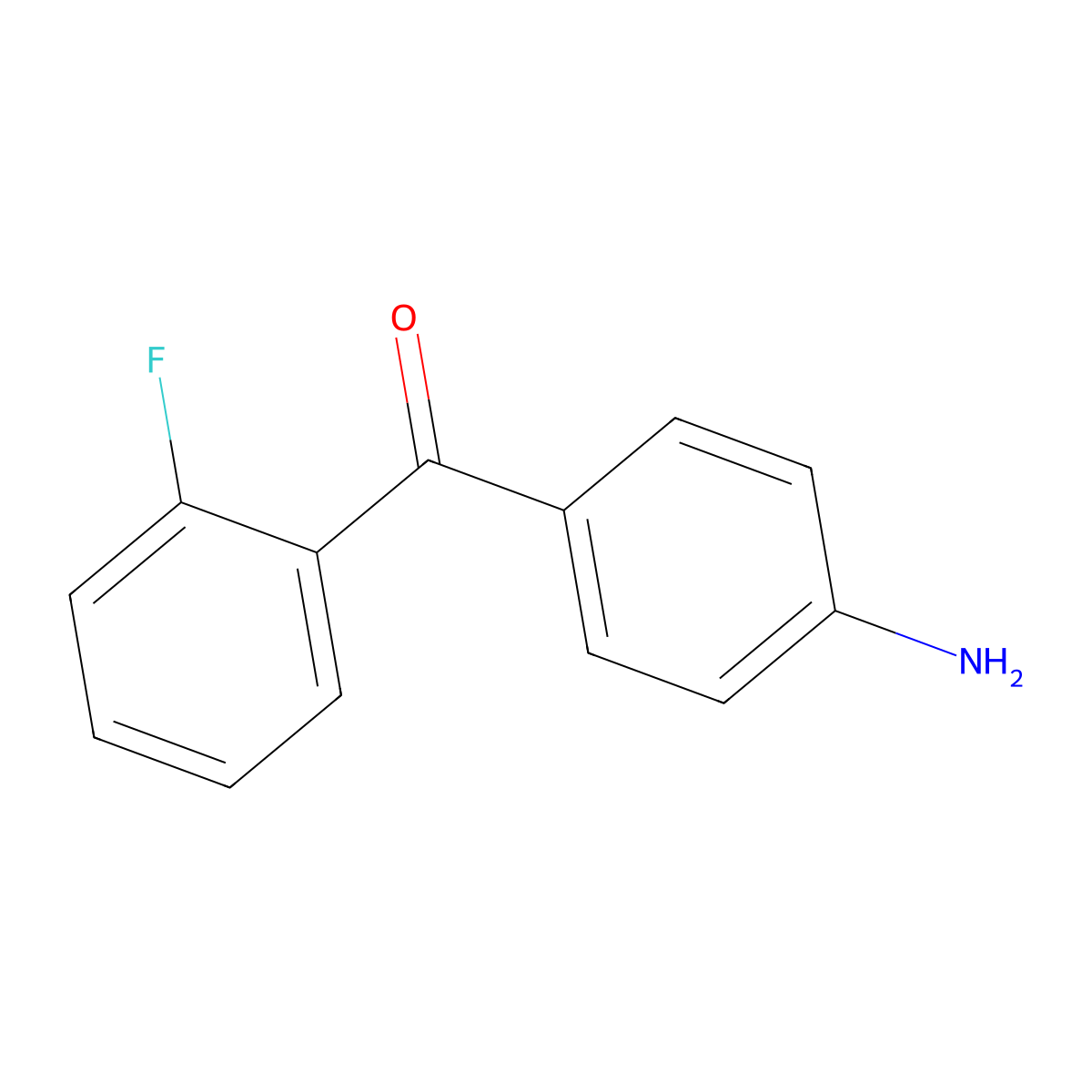 2-Fluoro-4'-aminobenzophenone molecular structure, CAS 10055-39-7