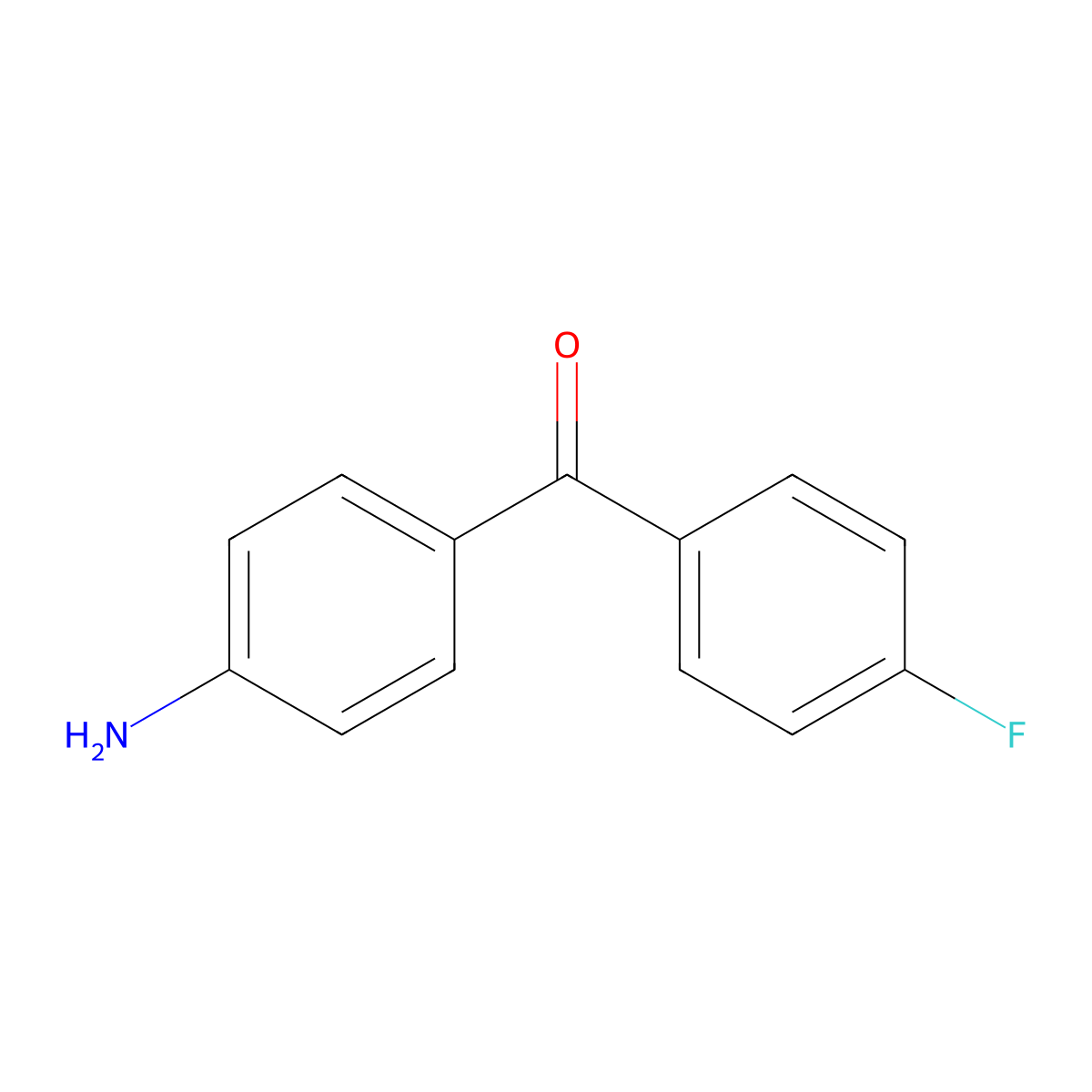 (4-Aminophenyl)(4-fluorophenyl)methanone molecular structure, CAS 10055-40-0