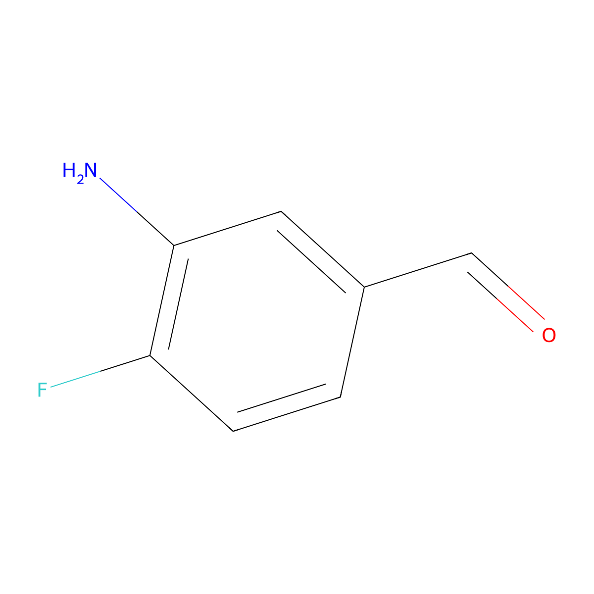 3-Amino-4-fluorobenzaldehyde molecular structure, CAS 1005507-27-6