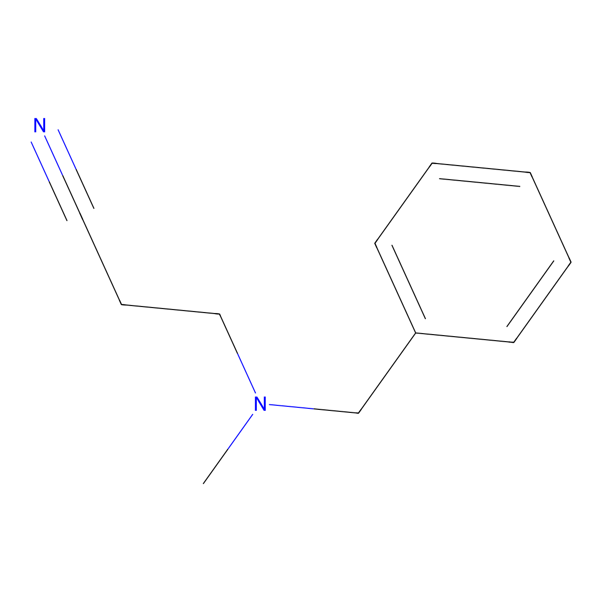 3-[Benzyl(methyl)amino]propanenitrile molecular structure, CAS 100551-79-9