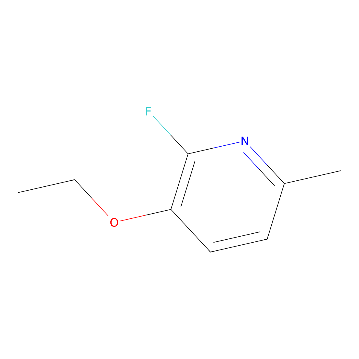3-Ethoxy-2-fluoro-6-methyl-pyridine molecular structure, CAS 1005515-12-7
