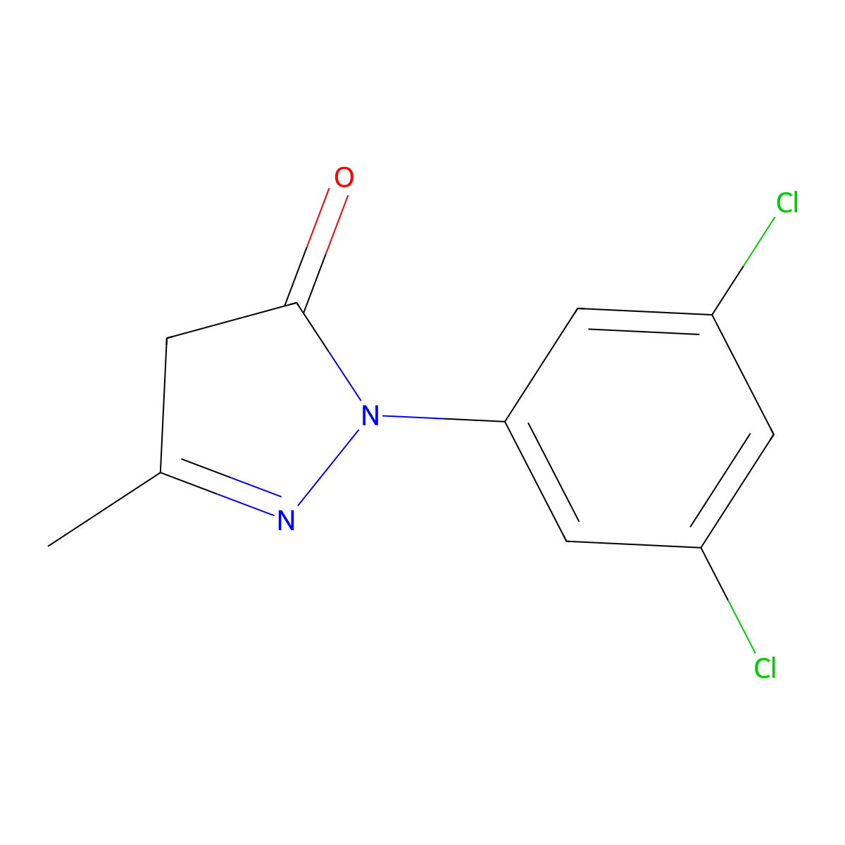 2-(3,5-dichlorophenyl)-5-methyl-4H-pyrazol-3-one molecular structure, CAS 100553-84-2