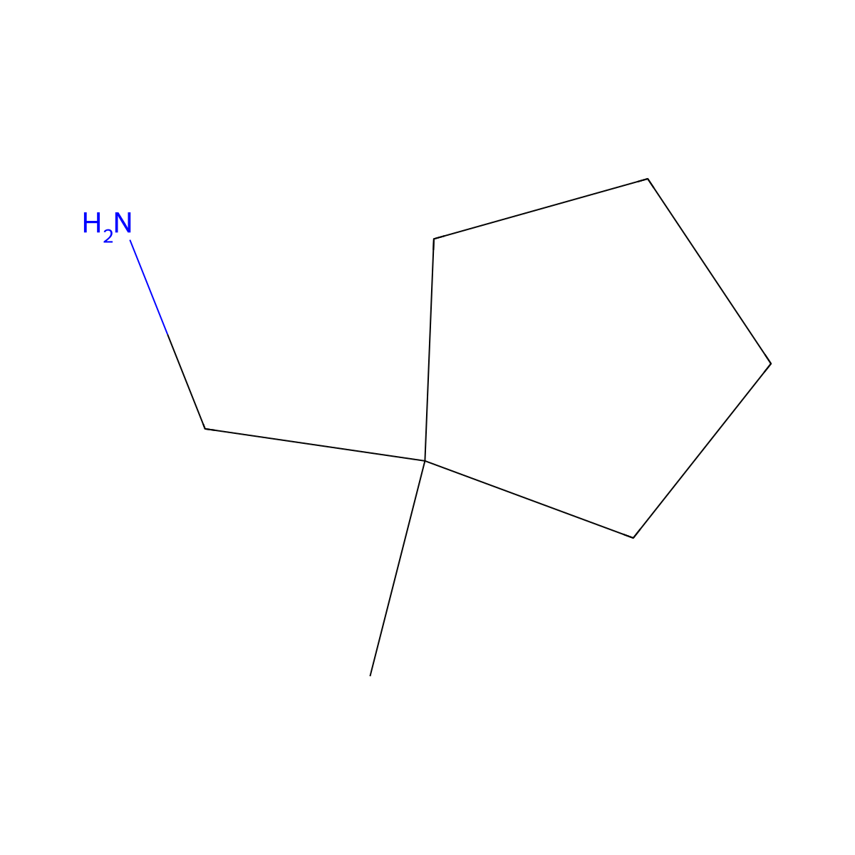 (1-Methylcyclopentyl)methanamine molecular structure, CAS 100555-73-5