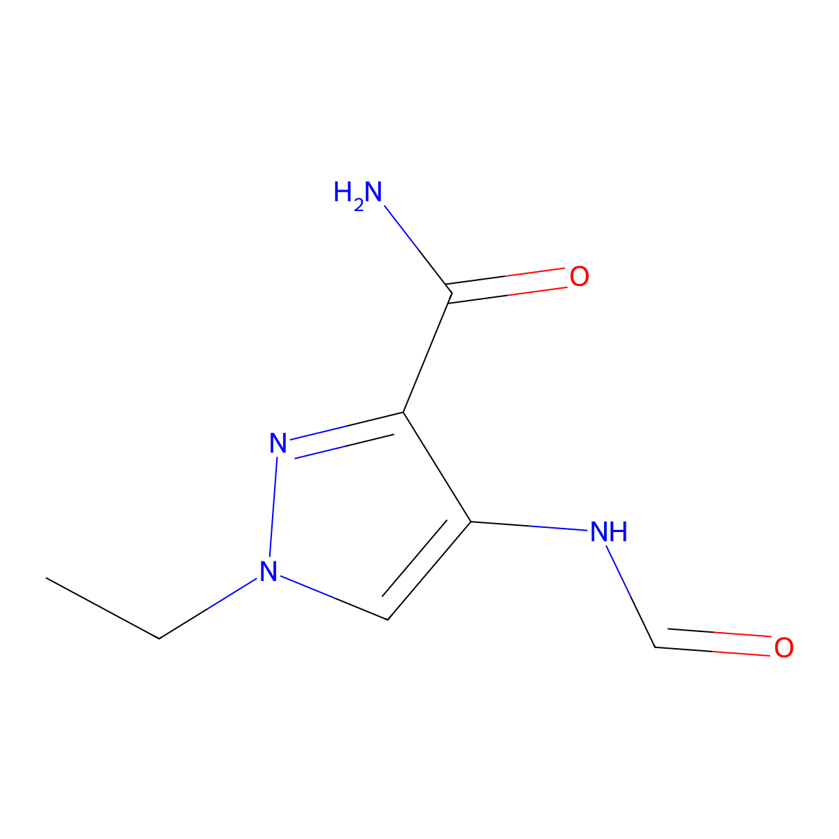 1-Ethyl-4-formamidopyrazole-3-carboxamide molecular structure, CAS 1005561-59-0