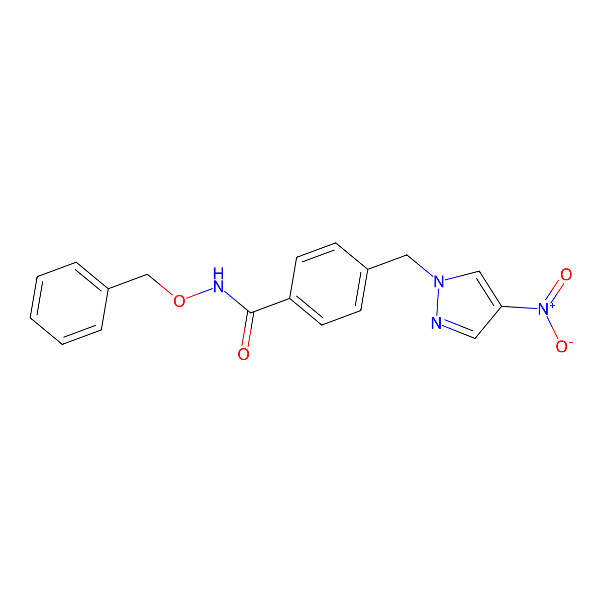 4-[(4-nitropyrazol-1-yl)methyl]-N-phenylmethoxybenzamide molecular structure, CAS 1005566-00-6